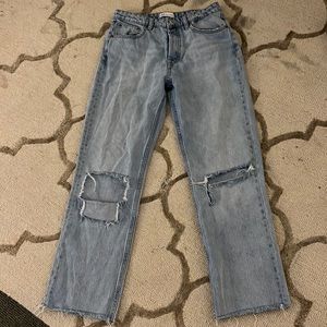 Zara mid rise blue jeans